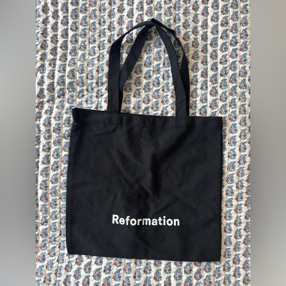 Reformation black tote nwt